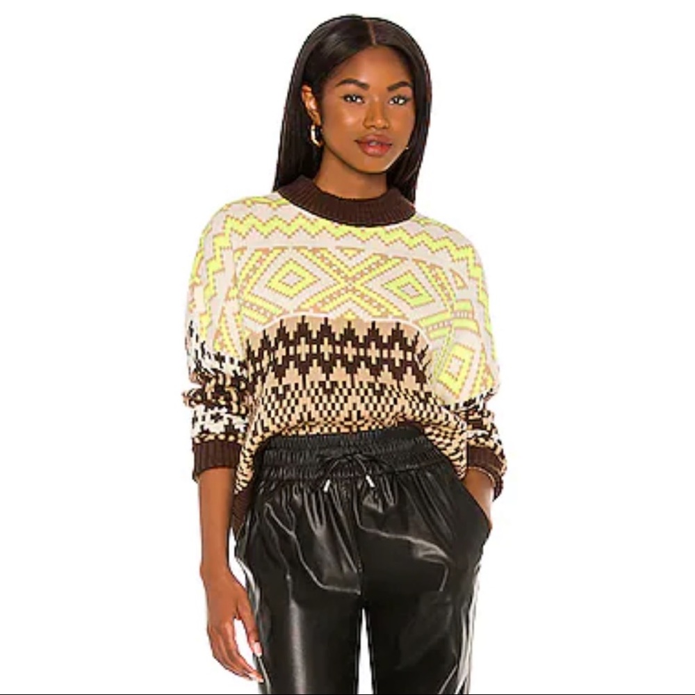 Yellow neon pullover sweater